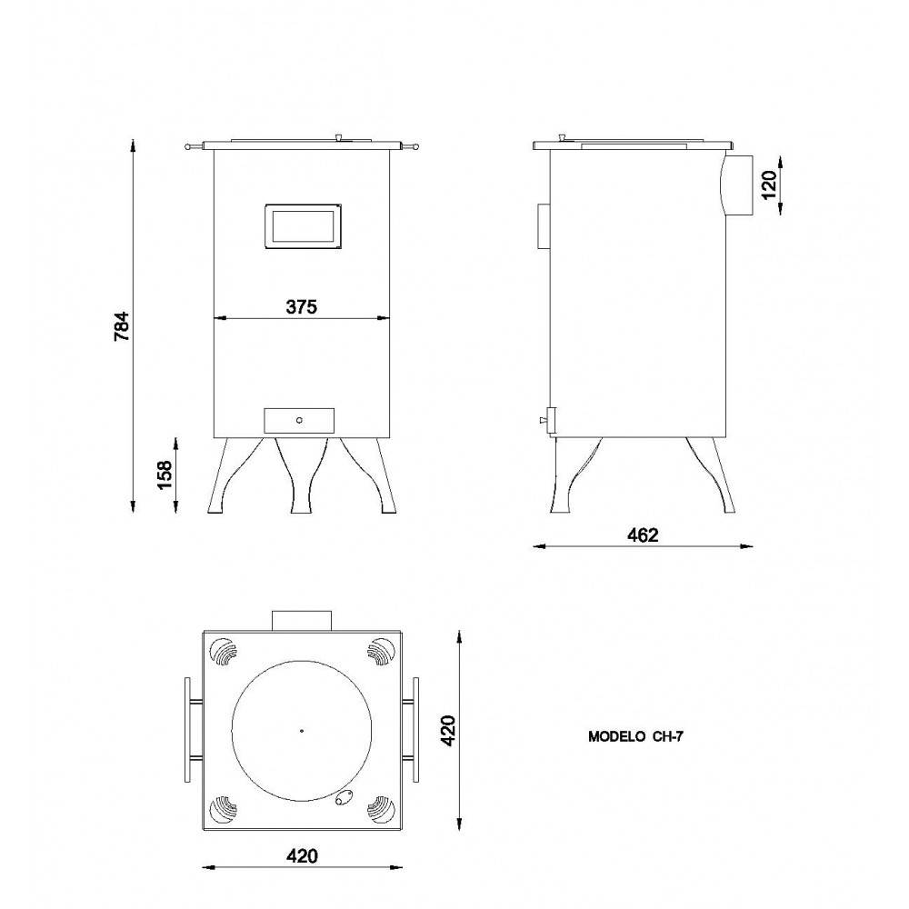 Kachle na drevo BH-7