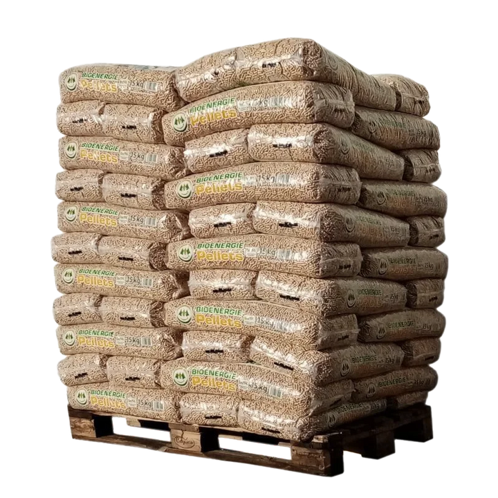 Bioenergetické pelety – Paleta so 66 vrecami (15 kg)