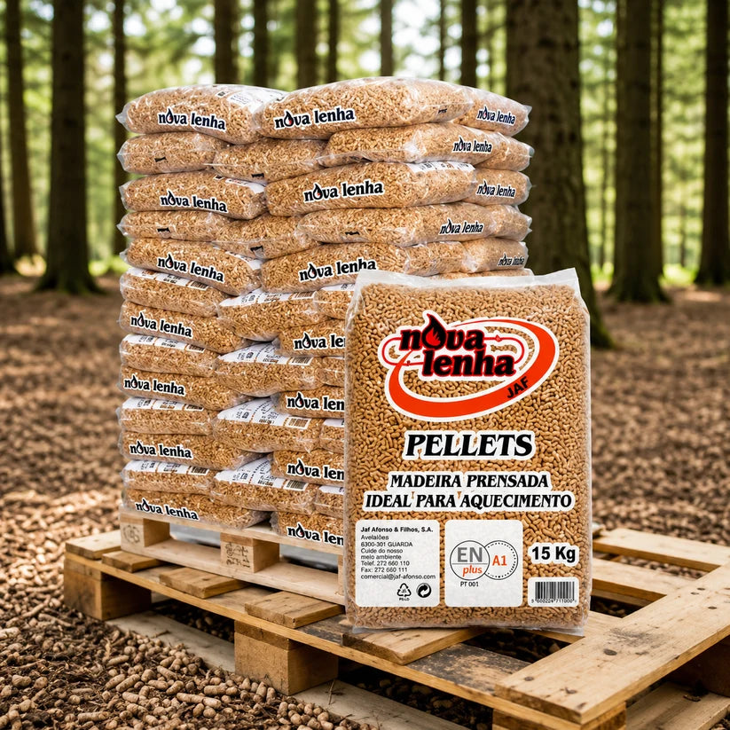 Paleta so 77 vrecami peliet NovaLenha (15 kg)