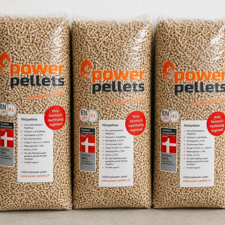 PowerPellets sú k dispozícii v 15 kg vreciach (s certifikáciou ENplus A1).